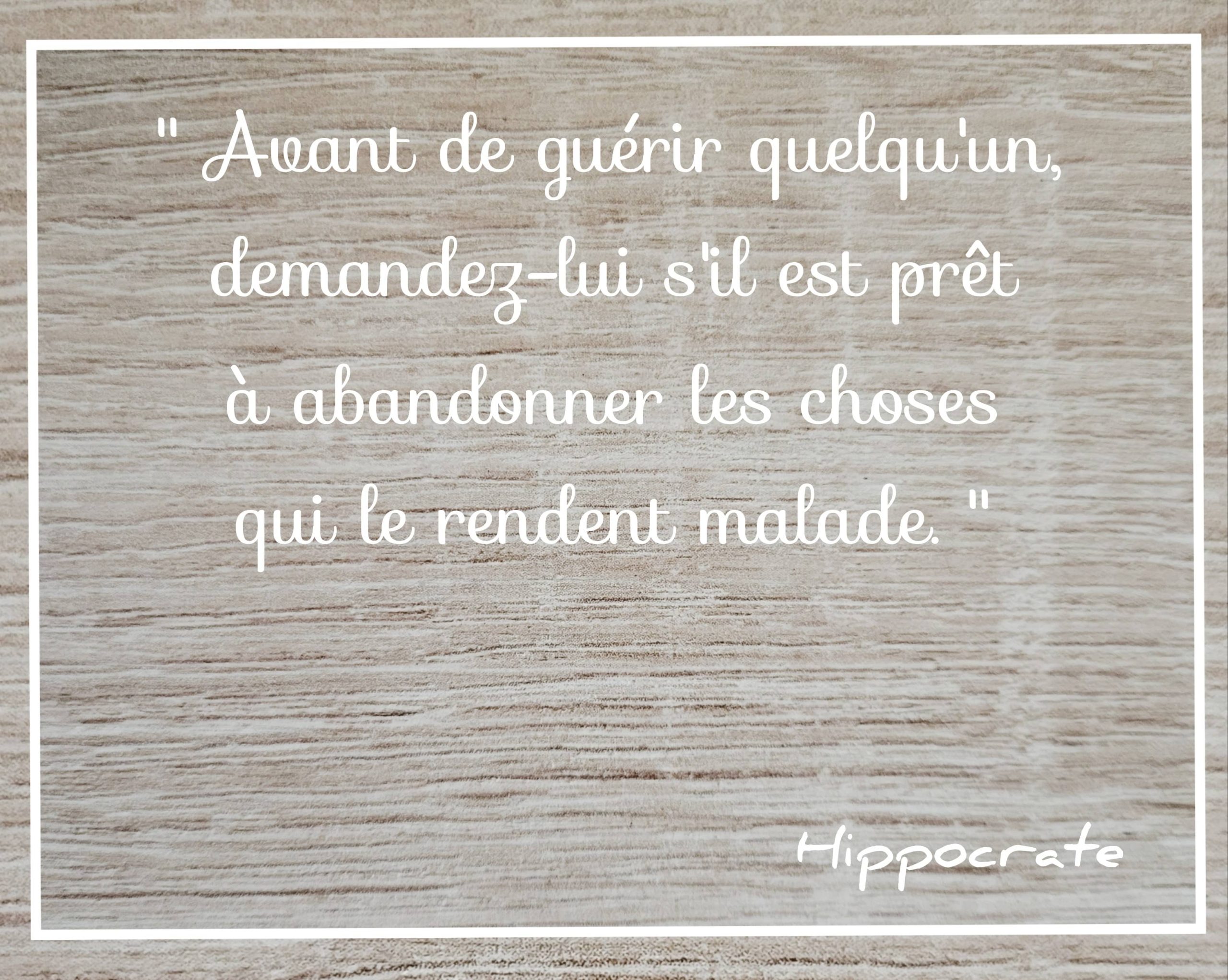 citation d'hippocrate sur le rôle du naturopathe