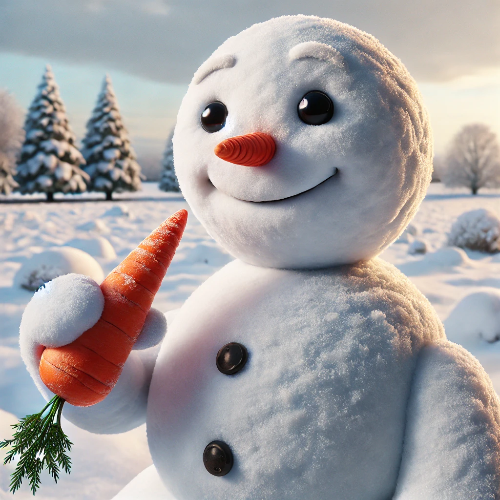 Bonhomme de neige illustrant l’hiver et les recettes faciles d'hiver