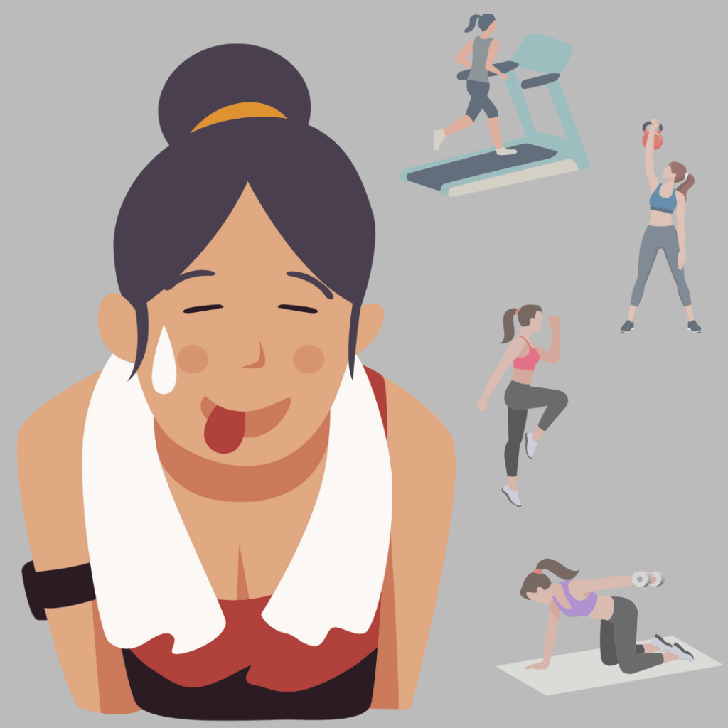 femme qui fait du sport en salle le soir