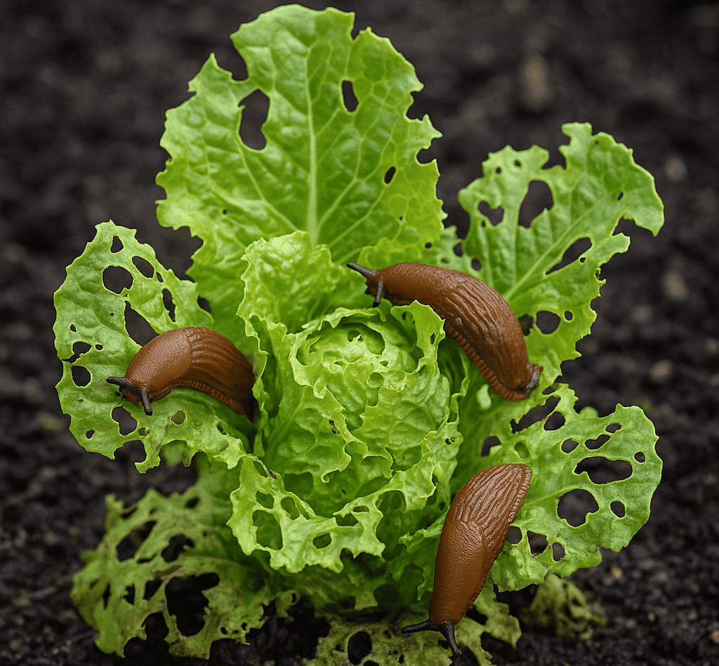 les limaces sur une salade astuces au jardin anti limaces