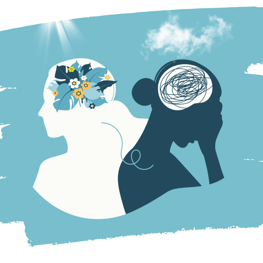 Illustration d'une femme qui prend des traitements naturels contre la dépression